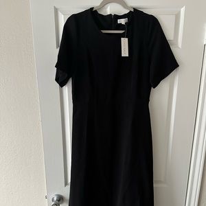 Fitted a-line black dress